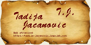 Tadija Jacanović vizit kartica